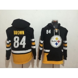 Men Nike Pittsburgh Steelers Antonio Brown  84 NFL Winter Thick Hoodie