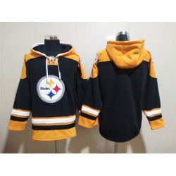 NFL Men Pittsburgh Steelers Blank Stitched Hoodie II