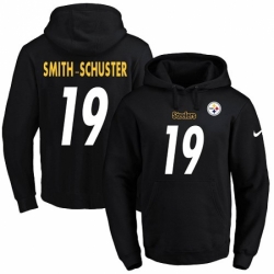 NFL Mens Nike Pittsburgh Steelers 19 JuJu Smith Schuster Black Name Number Pullover Hoodie