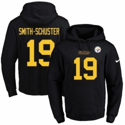 NFL Mens Nike Pittsburgh Steelers 19 JuJu Smith Schuster BlackGold No Name Number Pullover Hoodie