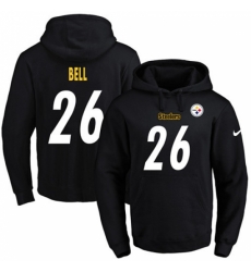 NFL Mens Nike Pittsburgh Steelers 26 LeVeon Bell Black Name Number Pullover Hoodie