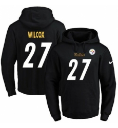 NFL Mens Nike Pittsburgh Steelers 27 JJ Wilcox Black Name Number Pullover Hoodie