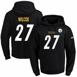 NFL Mens Nike Pittsburgh Steelers 27 JJ Wilcox Black Name Number Pullover Hoodie