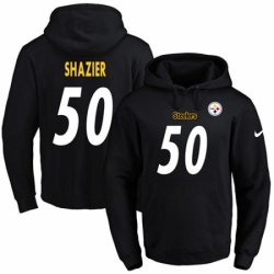 NFL Mens Nike Pittsburgh Steelers 50 Ryan Shazier Black Name Number Pullover Hoodie