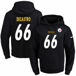 NFL Mens Nike Pittsburgh Steelers 66 David DeCastro Black Name Number Pullover Hoodie