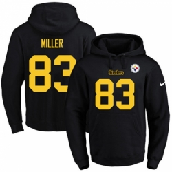NFL Mens Nike Pittsburgh Steelers 83 Heath Miller BlackGold No Name Number Pullover Hoodie