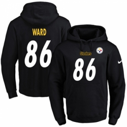 NFL Mens Nike Pittsburgh Steelers 86 Hines Ward Black Name Number Pullover Hoodie