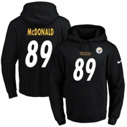 NFL Mens Nike Pittsburgh Steelers 89 Vance McDonald Black Name Number Pullover Hoodie