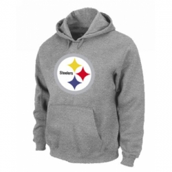 NFL Mens Nike Pittsburgh Steelers Logo Pullover Hoodie Grey
