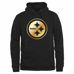 NFL Mens Pittsburgh Steelers Pro Line Black Gold Collection Pullover Hoodie