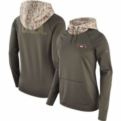 NFL Womens San Francisco 49ers Nike Olive Salute to Service Performance Pullover Hoodie