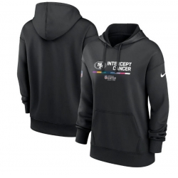 Women San Francisco 49ers 2022 Black NFL Crucial Catch Therma Performance Pullover Hoodie