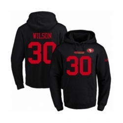 Football Mens San Francisco 49ers 30 Jeff Wilson Black Name Number Pullover Hoodie