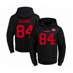 Football Mens San Francisco 49ers 84 Kendrick Bourne Black Name Number Pullover Hoodie