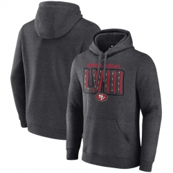 Men San Francisco 49ers Heather Charcoal Super Bowl LVIII Local Pullover Hoodie