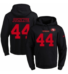 NFL Mens Nike San Francisco 49ers 44 Kyle Juszczyk Black Name Number Pullover Hoodie