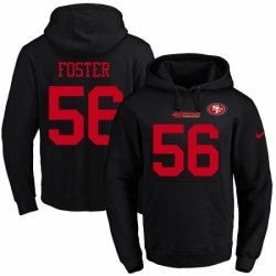 NFL Mens Nike San Francisco 49ers 56 Reuben Foster Black Name Number Pullover Hoodie