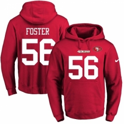 NFL Mens Nike San Francisco 49ers 56 Reuben Foster Red Name Number Pullover Hoodie