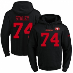 NFL Mens Nike San Francisco 49ers 74 Joe Staley Black Name Number Pullover Hoodie