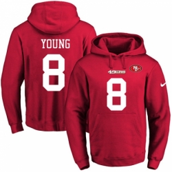 NFL Mens Nike San Francisco 49ers 8 Steve Young Red Name Number Pullover Hoodie