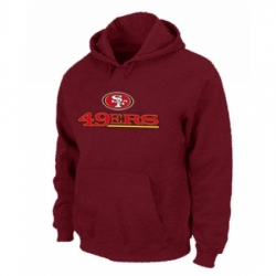 NFL Mens Nike San Francisco 49ers Authentic Logo Pullover Hoodie Red