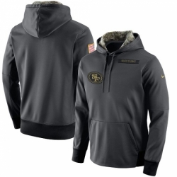 NFL Mens San Francisco 49ers Nike Anthracite Salute to Service Player Performance Hoodie