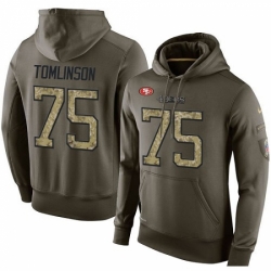 NFL Nike San Francisco 49ers 75 Laken Tomlinson Green Salute To Service Mens Pullover Hoodie