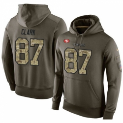 NFL Nike San Francisco 49ers 87 Dwight Clark Green Salute To Service Mens Pullover Hoodie