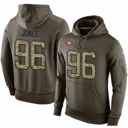 NFL Nike San Francisco 49ers 96 Datone Jones Green Salute To Service Mens Pullover Hoodie