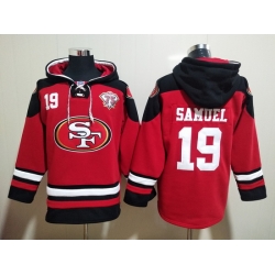 San Francisco 49ers Red Sitched Pullover Hoodie #19 Deebo Samuel