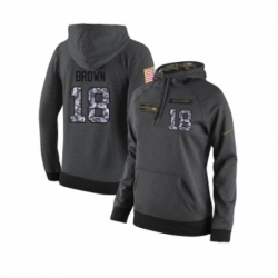 Football Womens Seattle Seahawks 18 Jaron Brown Stitched Black Anthracite Salute to Service Player Performance Hoodie