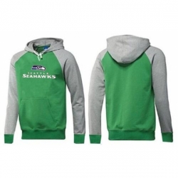 NFL Mens Nike Seattle Seahawks Authentic Logo Pullover Hoodie GreenGrey