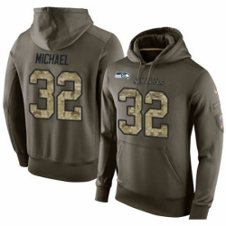 NFL Nike Seattle Seahawks 32 Christine Michael Green Salute To Service Mens Pullover Hoodie