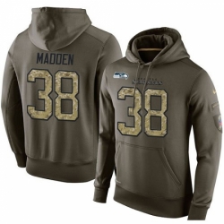 NFL Nike Seattle Seahawks 38 Tre Madden Green Salute To Service Mens Pullover Hoodie