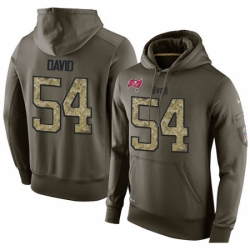 NFL Nike Tampa Bay Buccaneers 54 Lavonte David Green Salute To Service Mens Pullover Hoodie