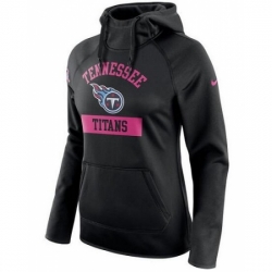 NFL Tennessee Titans Nike Womens Breast Cancer Awareness Circuit Performance Pullover Hoodie Black
