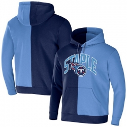 Men Tennessee Titans Navy Blue Split Logo Pullover Hoodie