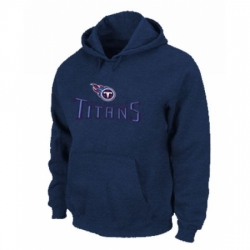 NFL Mens Nike Tennessee Titans Authentic Logo Pullover Hoodie Navy