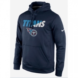 NFL Mens Tennessee Titans Nike Navy Kick Off Staff Performance Pullover Hoodie