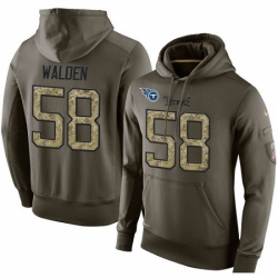 NFL Nike Tennessee Titans 58 Erik Walden Green Salute To Service Mens Pullover Hoodie