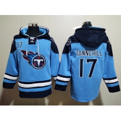 Tennessee Titans Light Blue Sitched Pullover Hoodie #17 Ryan Tannehill