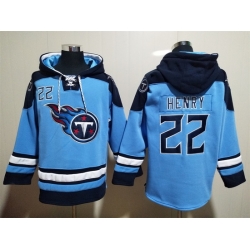 Tennessee Titans Light Blue Sitched Pullover Hoodie #22 Derrick Henry