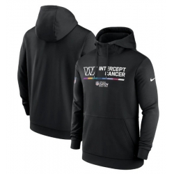 Men Washington Commanders 2022 Black Crucial Catch Therma Performance Pullover Hoodie