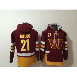 Men Washington Commanders 21 Sean Taylor Red Stitched Hoody