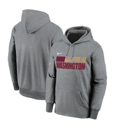 Men Washington Football Team Nike Sideline Impact Lockup Performance Pullover Hoodie Charcoal