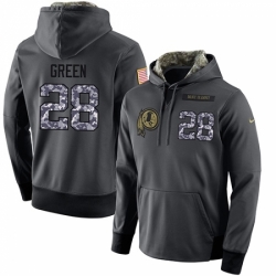 NFL Nike Washington Redskins 28 Darrell Green Stitched Black Anthracite Salute to Service Player Performance Hoodie