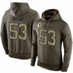 NFL Nike Washington Redskins 53 Zach Brown Green Salute To Service Mens Pullover Hoodie