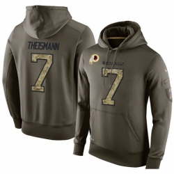 NFL Nike Washington Redskins 7 Joe Theismann Green Salute To Service Mens Pullover Hoodie
