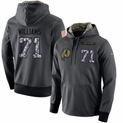 NFL Nike Washington Redskins 71 Trent Williams Stitched Black Anthracite Salute to Service Player Performance Hoodie