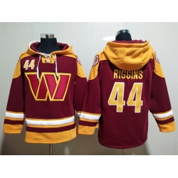 Washington Commanders Red Sitched Pullover Hoodie #44 John Riggins